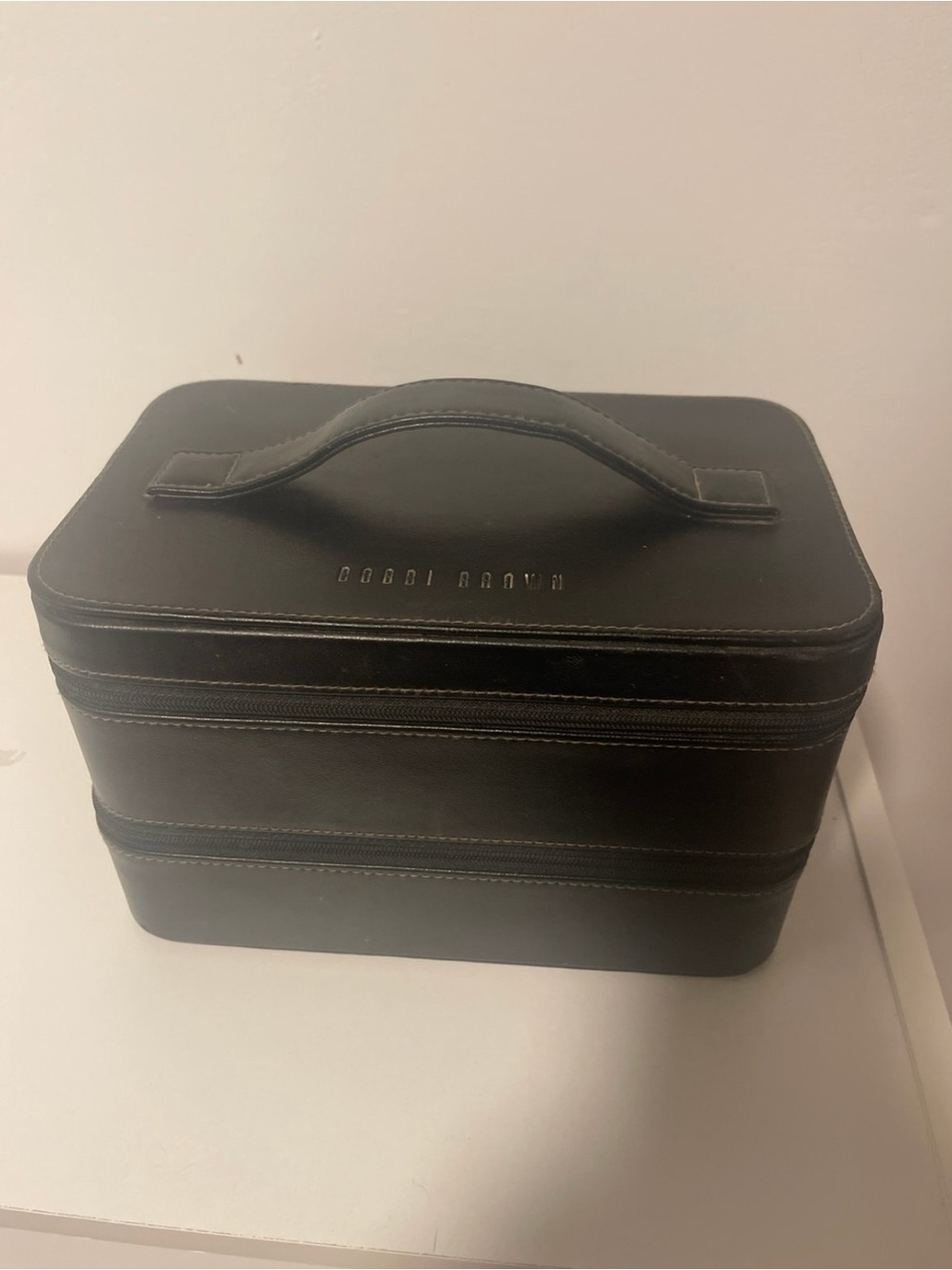 BOBBI BROWN Black Cosmetic Bag Train Case Makeup Bag